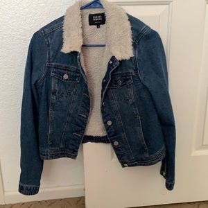 Women’s jean fur jacket